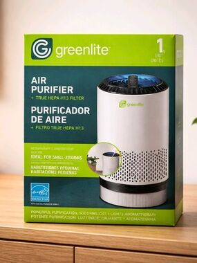 Greenlite True HEPA H13 Air Purifier, Aromatherapy & Light, 158 Sq Ft Coverage